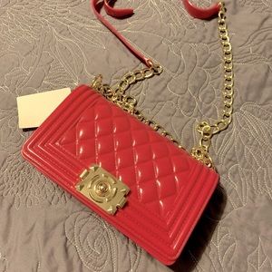 Quilted design crossbody Jelly purse